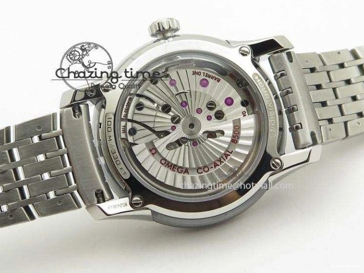 0401 De Ville Hour Vision Co-Axial 41mm SS V6F Best Edition Black Dial On SS Bracelet A BestValue 8277